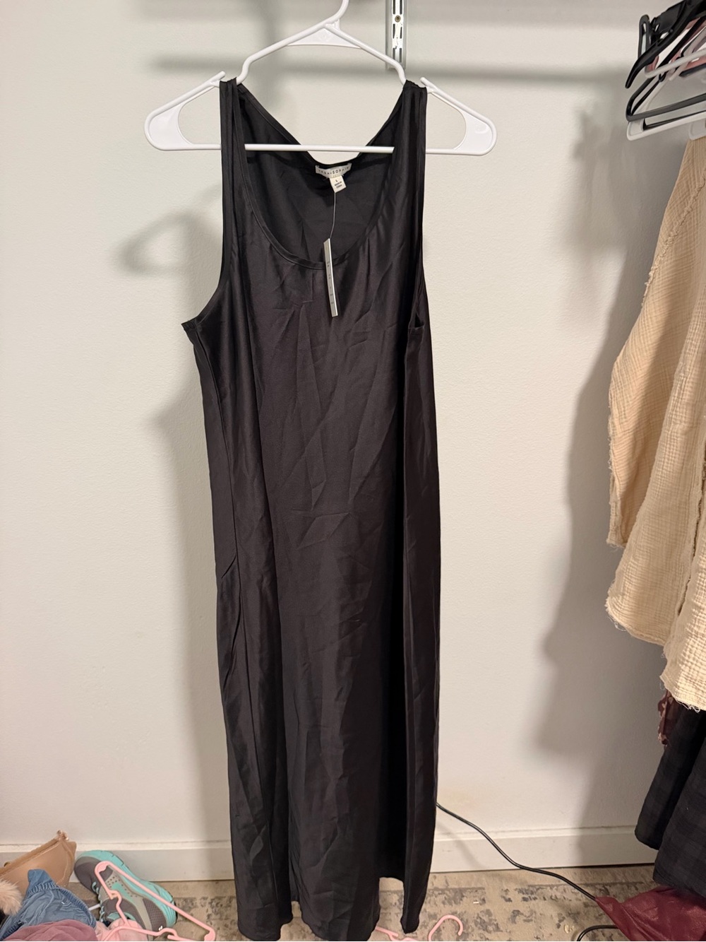 Women's Black Sleeveless Maxi Dress by EILEEN FISHER